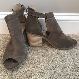 Sole Society peep toe booties.